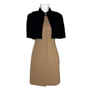 Two Tone Cape Dress